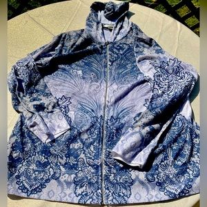 Get cozy this Fall in this Beaded Hooded Sweat-jacket